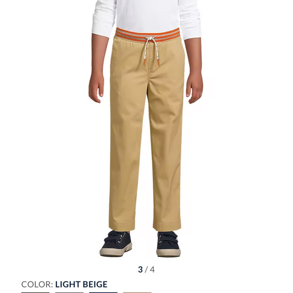 Lands End pull on iron knee chino pants
